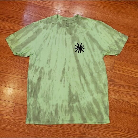 Off The Grid Records Shirt Men's Size Lg Green Tie Dye DJ John Summit WAL‎ Tour - Picture 2 of 8
